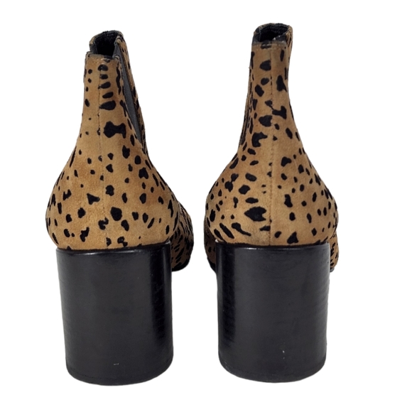 Rag & Bone Allen Cheetah Print Suede Ankle Chelsea Boots - Picture 9 of 11
